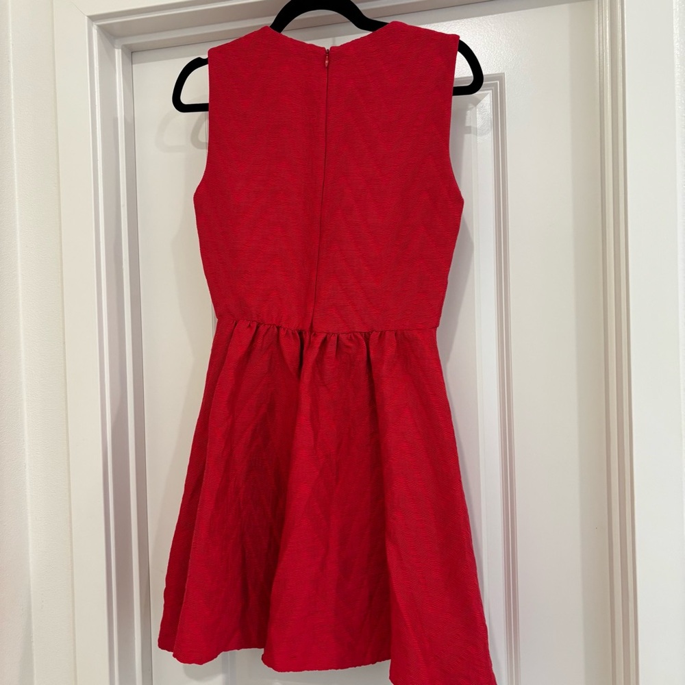 Maje Red Textured Dress - Picture 7 of 8